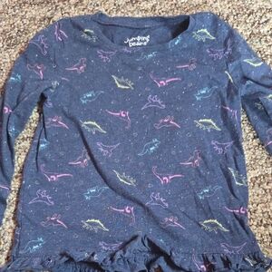 Jumping Beans Kids Dino Print Long Sleeve Shirt - Navy